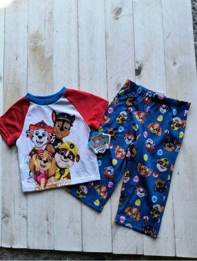 Paw Patrol Nickelodeon 2 Piece Set Boys Toddler Pajamas Size 2T NWT